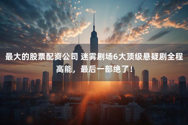 最大的股票配资公司 迷雾剧场6大顶级悬疑剧全程高能，最后一部绝了！